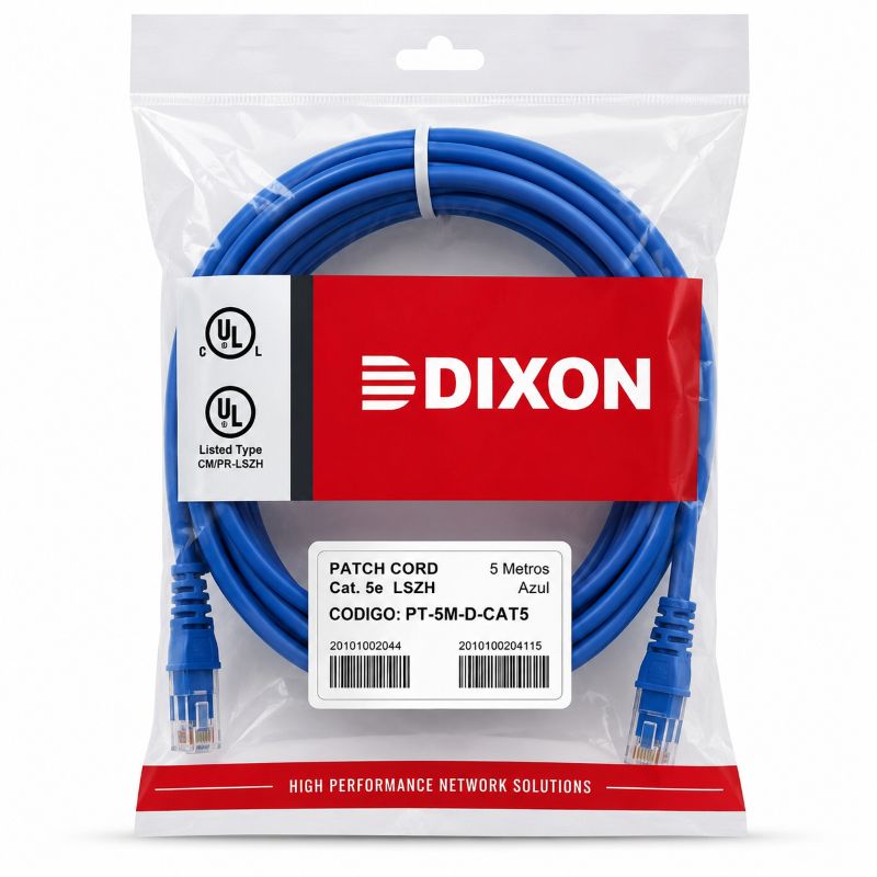 PATCH CORD CAT5 LSZH 5M DIXON PT-5M-D-CAT5