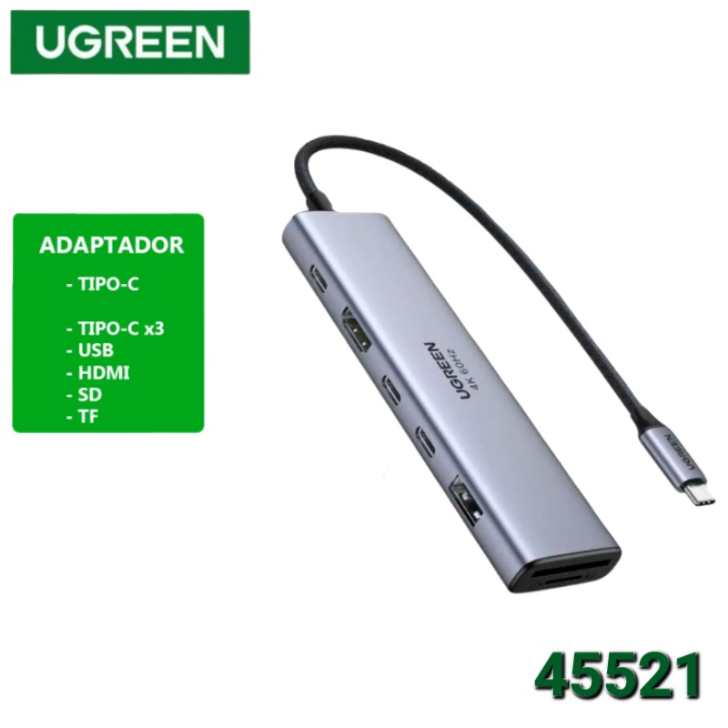 MULTIPUERTO TIPO C 7 EN 1 UGREEN