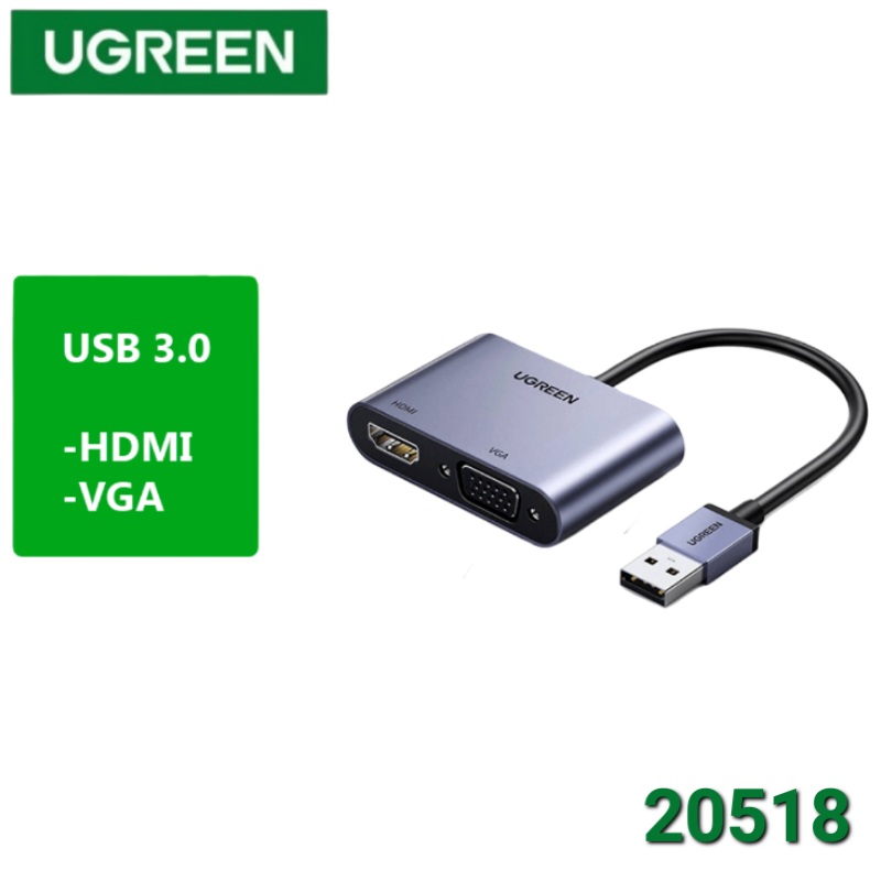 USB A HDMI Y VGA CONVERTIDOR 3.0 UGREEN