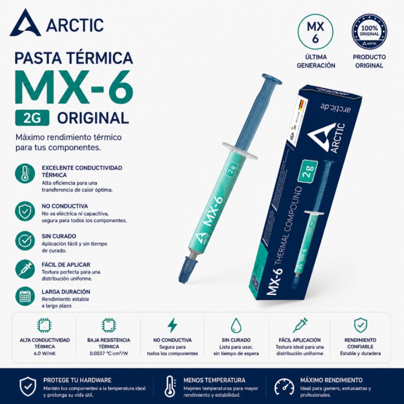 PASTA TERMICA MX6 ARCTIC 2G ORIGINAL MX6-2G-ORIG