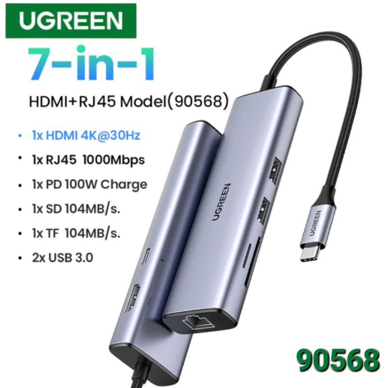 MULTIPUERTO TIPO C 7 EN 1 UGREEN