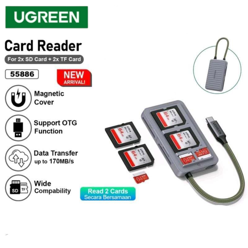 LECTOR DE MEMORIAS CON ORGANIZADOR TIPO C UGREEN