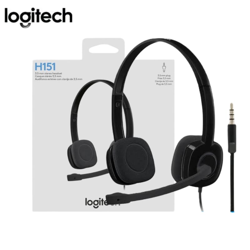 AUDIFONO CON MICROFONO LOGITECH H151 STEREO BLACK
