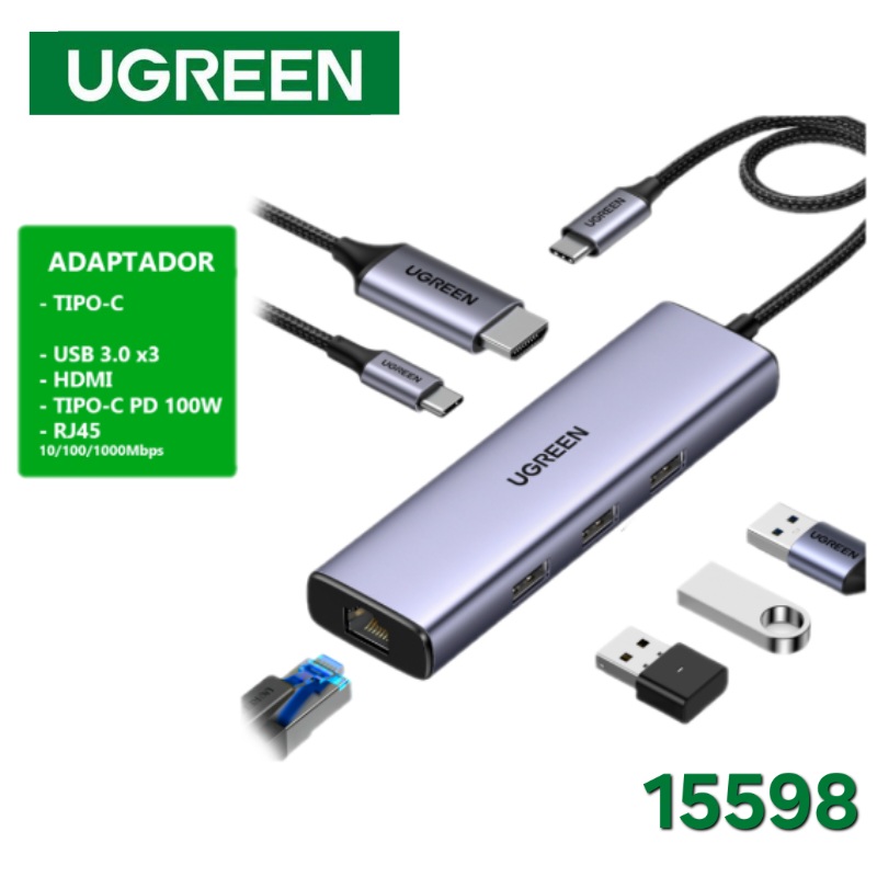 MULTIPUERTO 6 EN 1 UGREEN