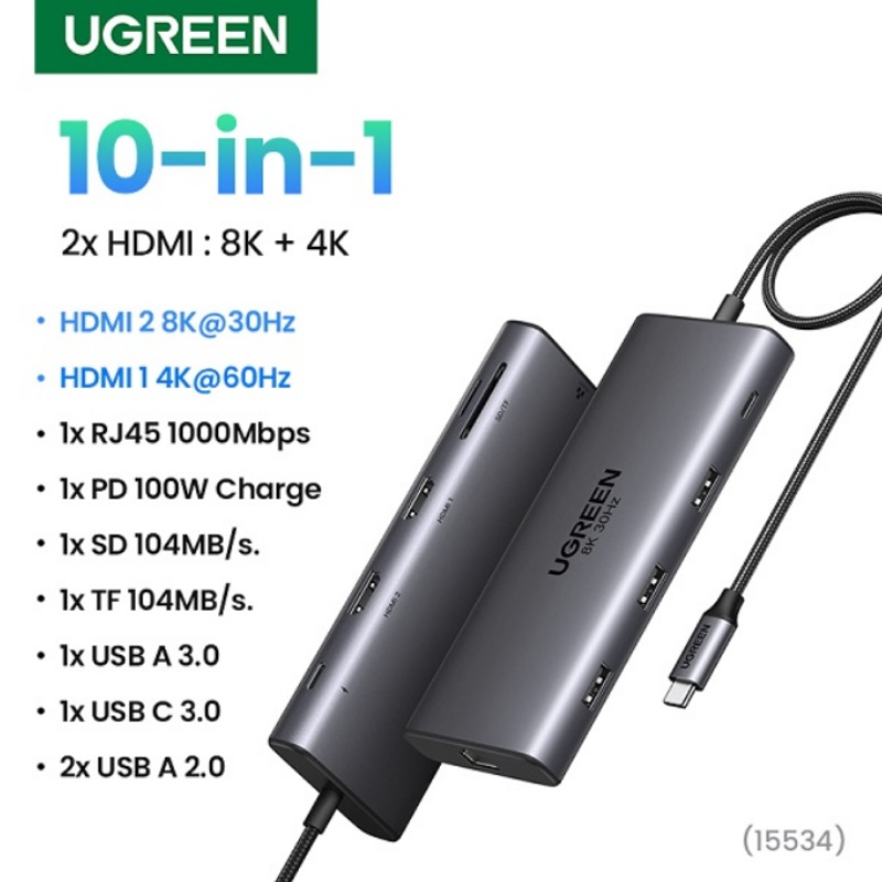 MULTIPUERTO TIPO C 10 EN 1 REVODOK UGREEN