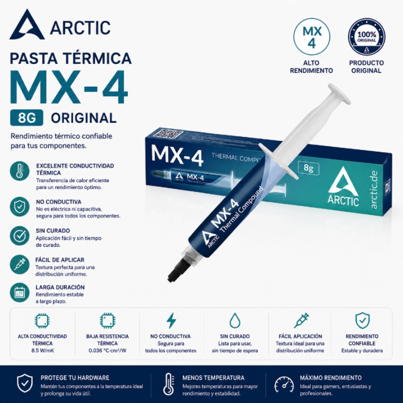 PASTA TERMICA MX4 ARCTIC 8G ORIGINAL MX4-8G-ORI