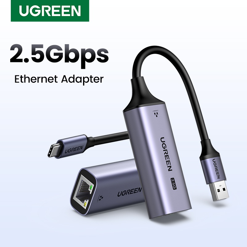 ADAPTADOR USB A ETHERNET RJ45 ALUM 2.5GB UGREEN