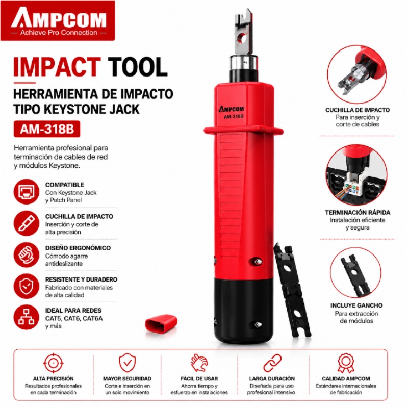 IMPACT TOOL HERRAMIENTA DE IMPACTO TIPO KEYSTONE JACK AM-318B