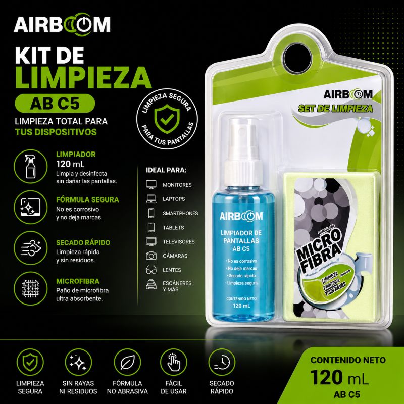 KIT DE LIMPIEZA AB C5 120ML PLASTIC BLISTER AIRBCOM
