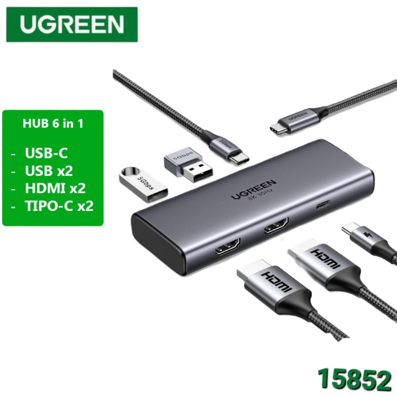 MULTIPUERTO 6 EN 1 UGREEN