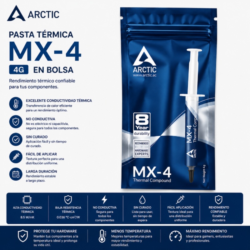 PASTA TERMICA MX4 ARCTIC 4G BOLSA MX4-4G-BOL