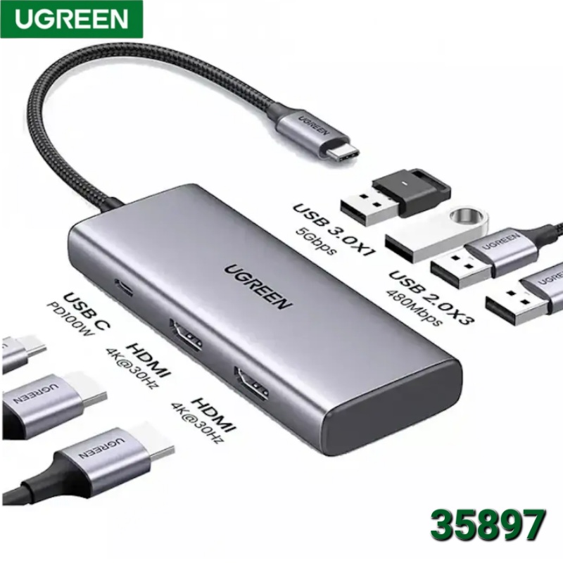 MULTIPUERTO TIPO C 7 EN 1 UGREEN