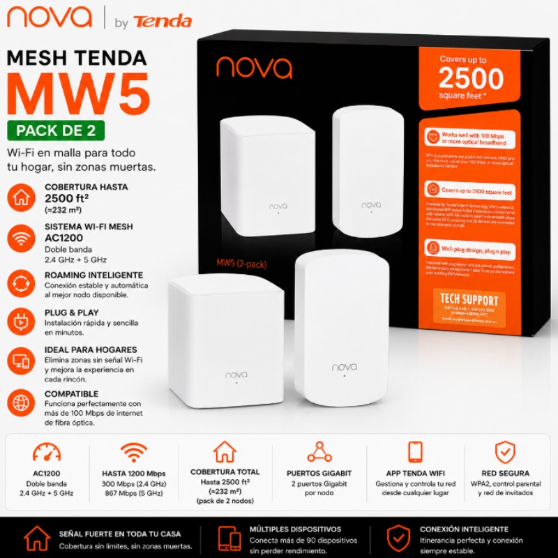 MESH TENDA MW5 ( PACK DE 2 ) 2500 MW5(2-PACK)