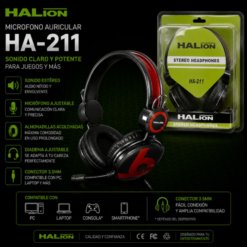 MICROFONO AURICULAR HALION HA-211