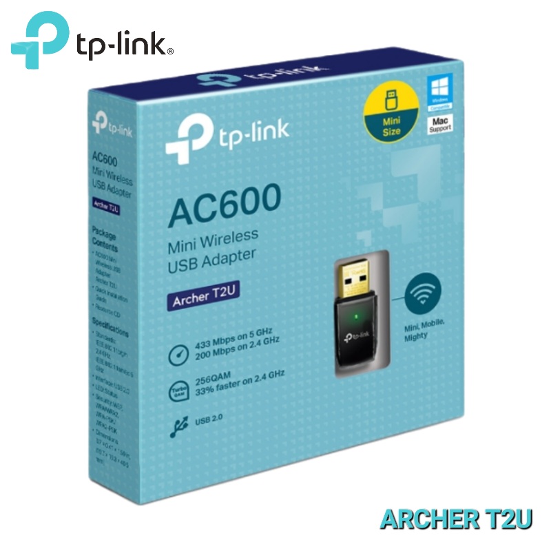 USB WIFI DUAL BAND AC600 MINI TP LINK ARCHER T2U