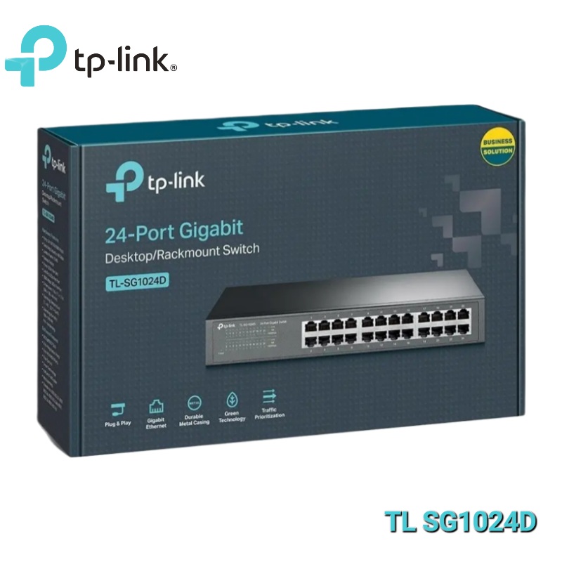 SWITCH 24 PUERTOS GIGABIT 10/100/10000 TP LINK TL-SG1024D