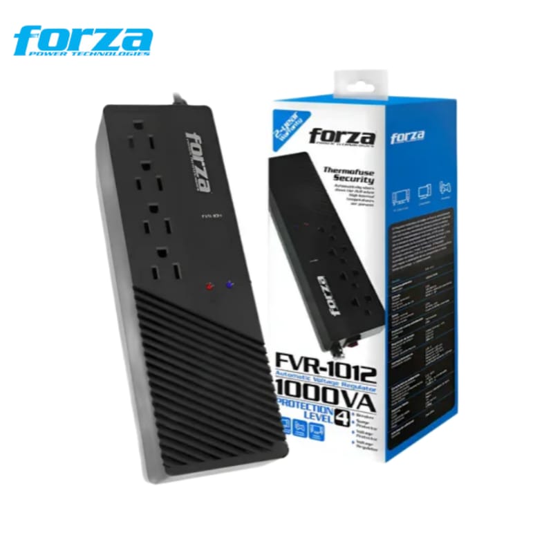 ESTABILIZADOR 1000VA 500W 4T FORZA FVR-1012