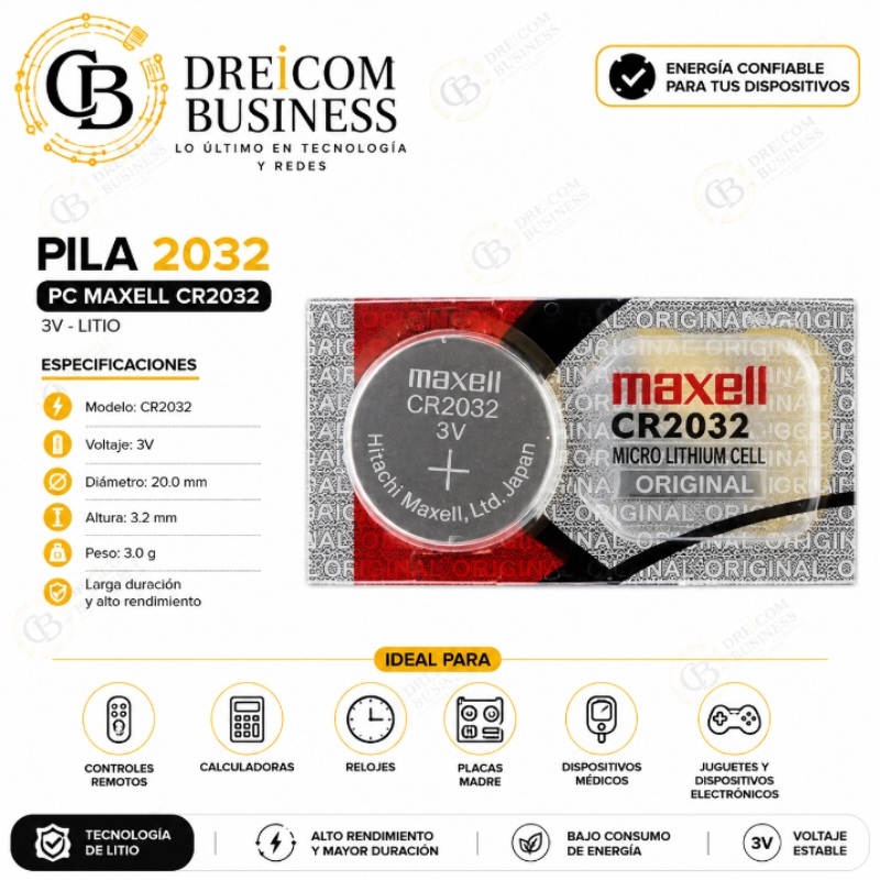 PILA 2032 / PC MAXELL CR2032
