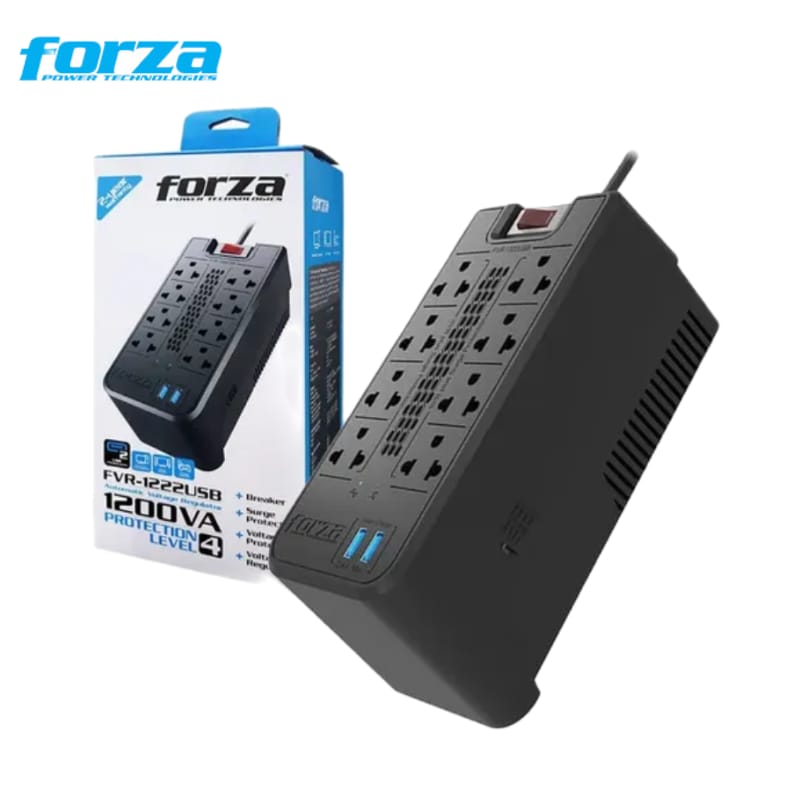 ESTABILIZADOR 1200VA 600W FORZA 8T