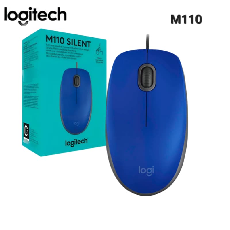 MOUSE LOGITECH M110 SILENT OPTICO USB BLUE
