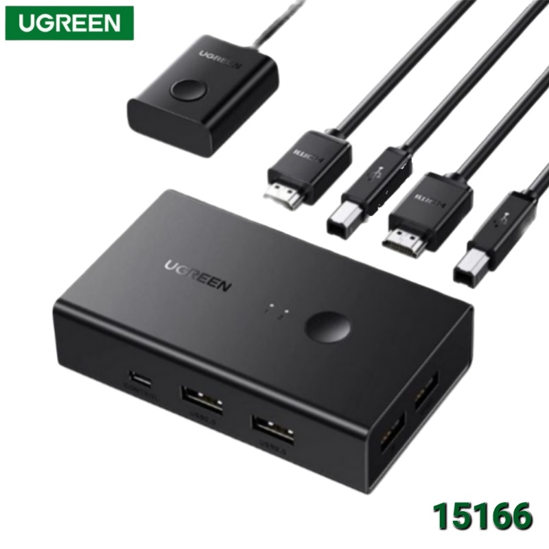 SWITCH KVM HDMI 2 PUERTOS UGREEN