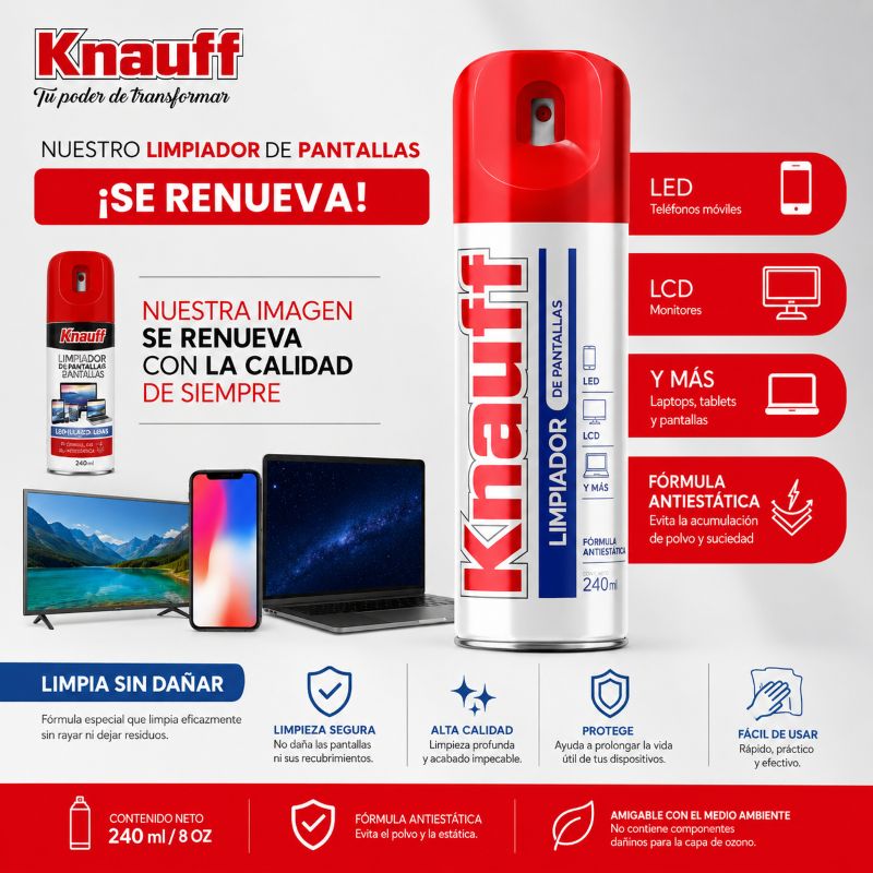ESPUMA LIMPIA PANTALLA KNAUF 240ML