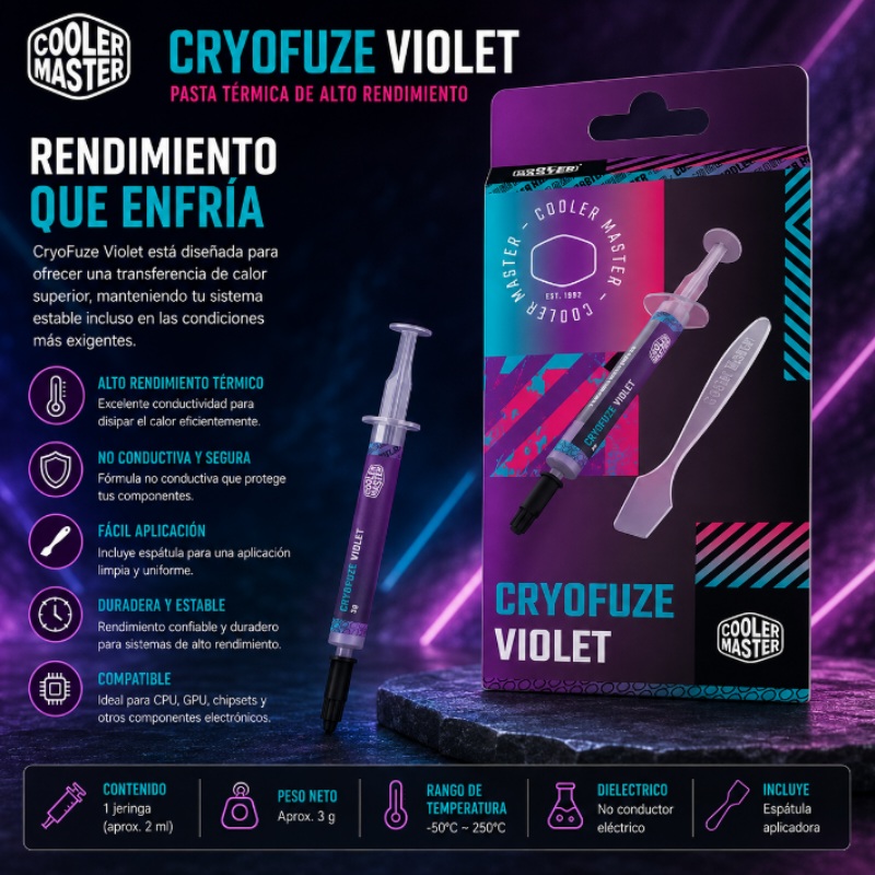 PASTA TERMICA COOLER MASTER CRYOFUZE VIOLET MGY-NOSG-N07M-R1