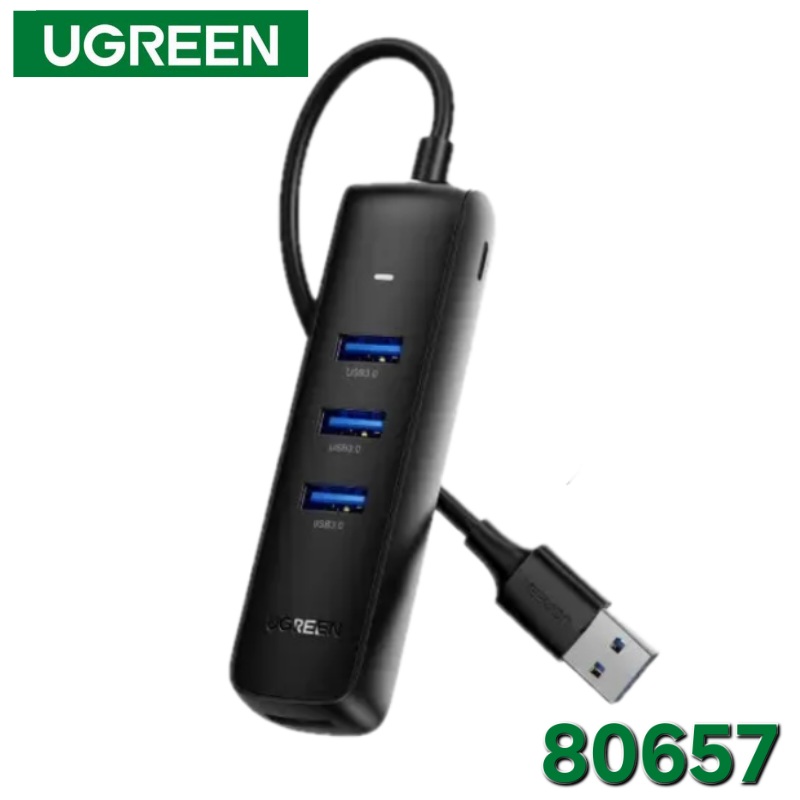 HUB USB 3.0 4P 1M BLACK UGREEN