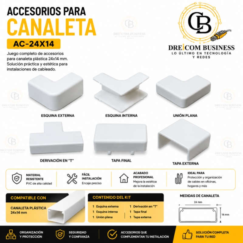 ACCESORIOS PARA CANALETA AC-24X14