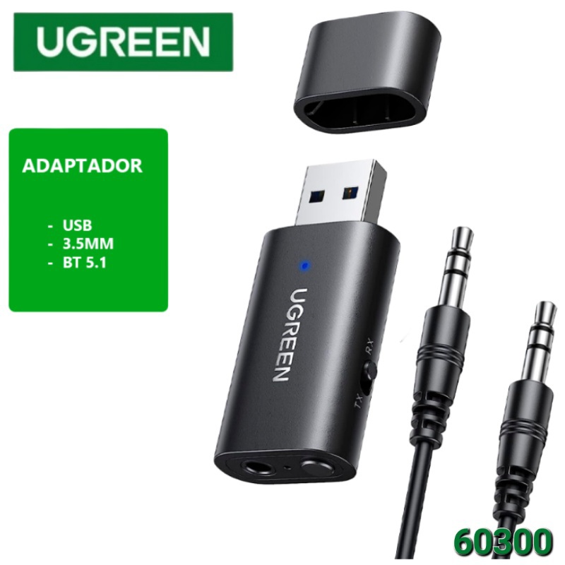 BLUETOOTH TRANSMISOR Y RECEPTOR 5.1 CONECTOR AUXILIAR DE 3.5MM UGREEN