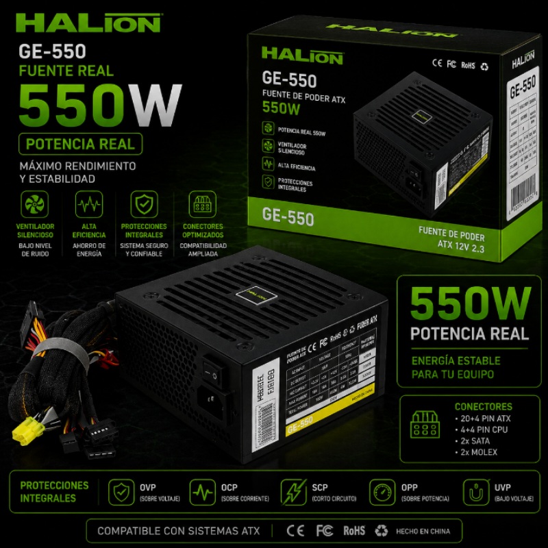 FUENTE REAL 550 W HALION GE-550