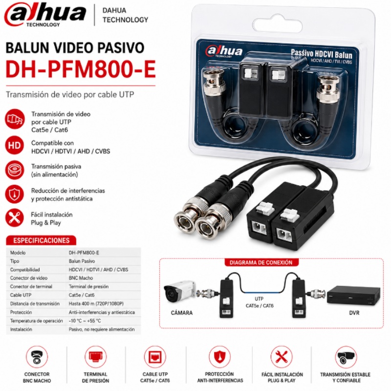 BALUM VIDEO DAHUA DH-PFM800-E