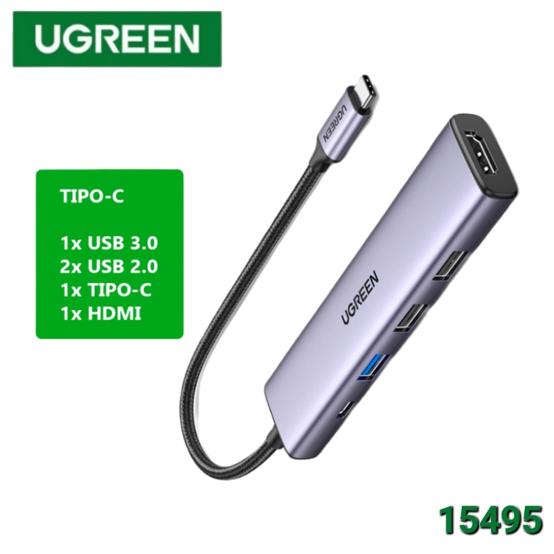 MULTIPUERTO TIPO C 5 EN 1 UGREEN