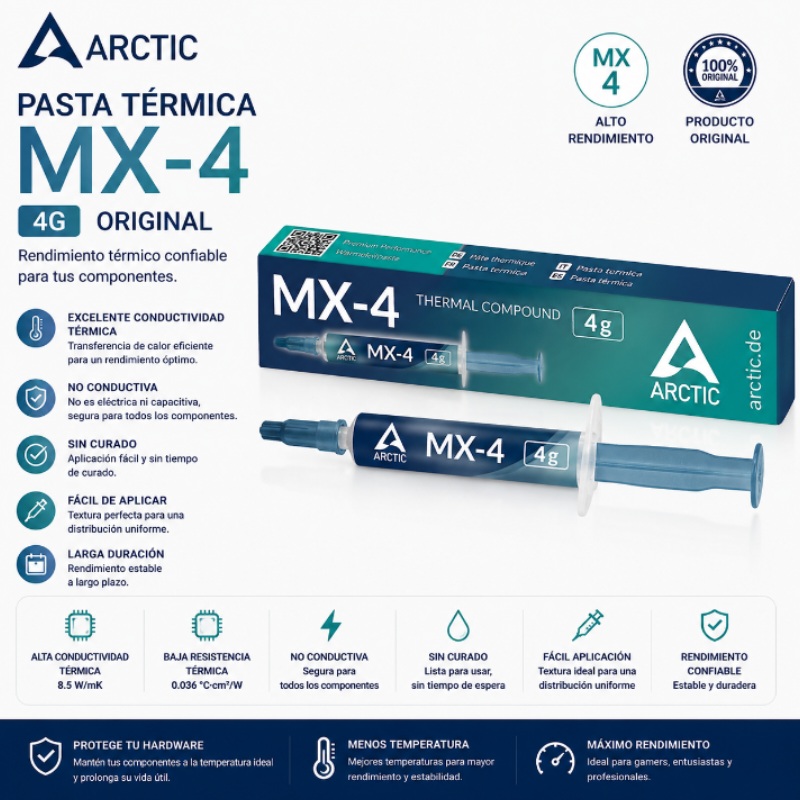 PASTA TERMICA MX4 ARCTIC 4G ORIGINAL MX4-4G-ORI