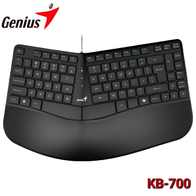 TECLADO GENIUS ERGO KB-700 C/TECLA COPILOT USB SP BLACK