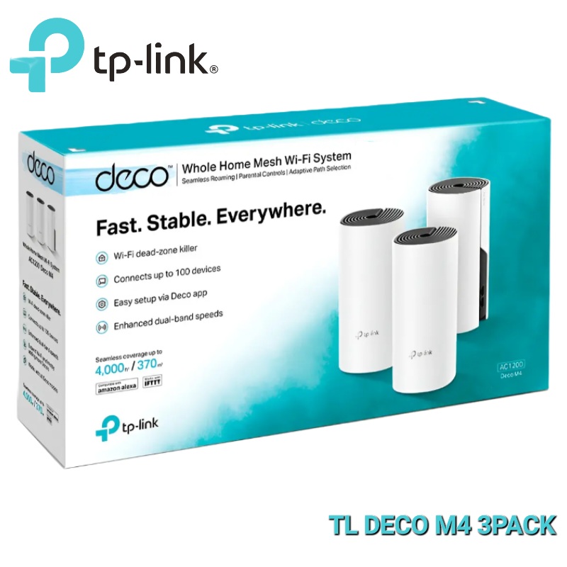 MESH WI-FI SYSTEM AC1200 TP LINK TL-DECO M4 (3-PACK)