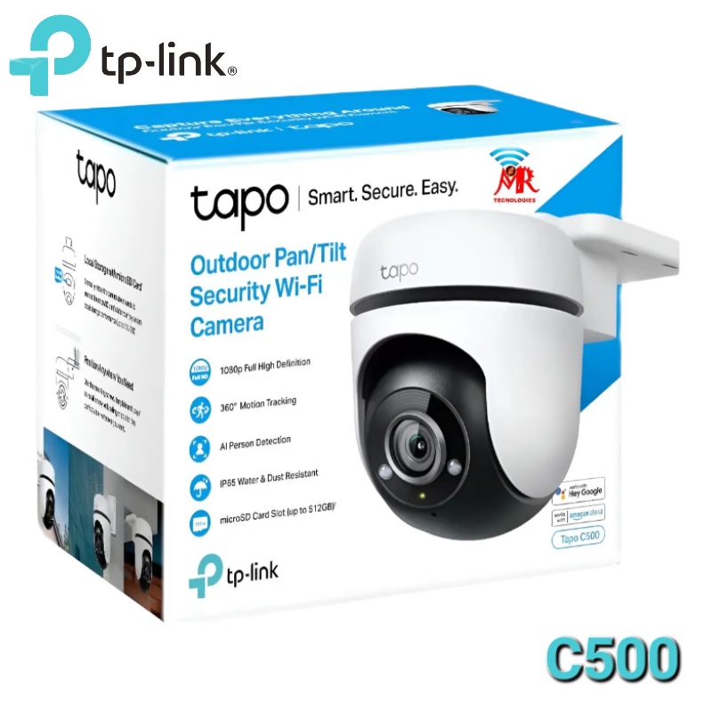 CAMARA PARA EXTERIOR OUTDOOR 1080P 360° TAPO C500 - IP65 (SOPORTA MICRO SD 512GB) TP LINK