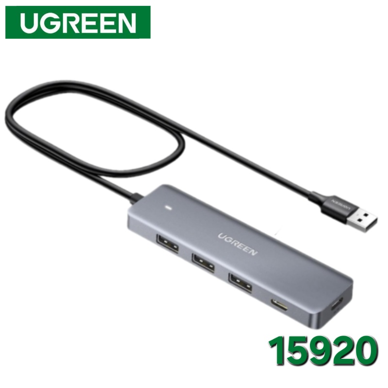 HUB USB 3.0 4P (3 X USB-A , 1 USB-C DATOS) UGREEN