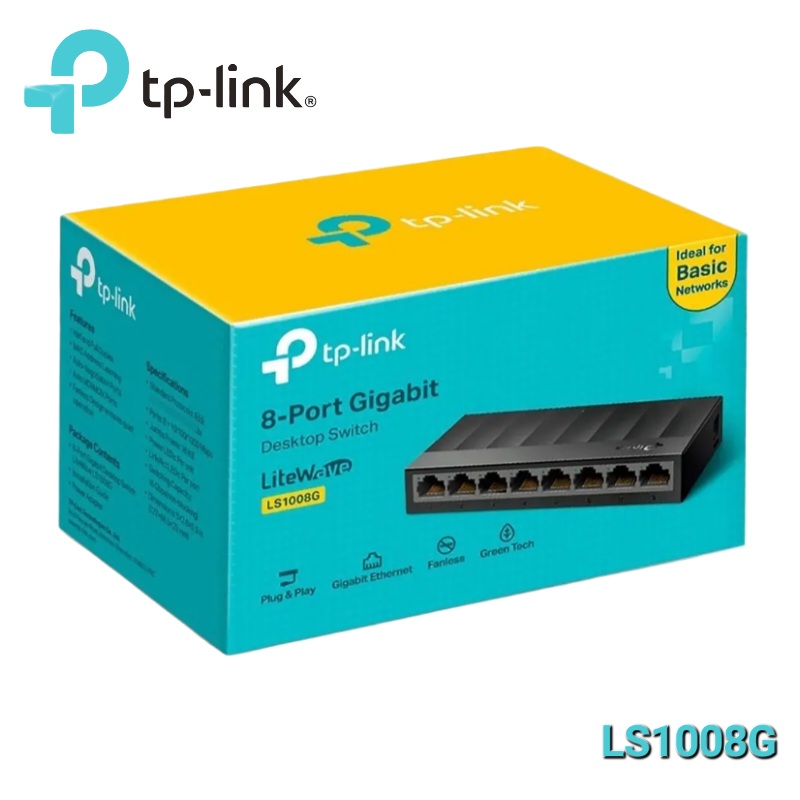 SWITCH 8 PUERTOS RJ45 GIGABIT TP LINK LS1008G