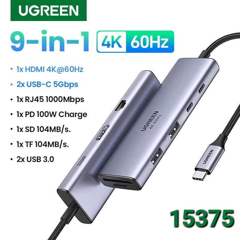MULTIPUERTO TIPO C 9 EN 1 UGREEN