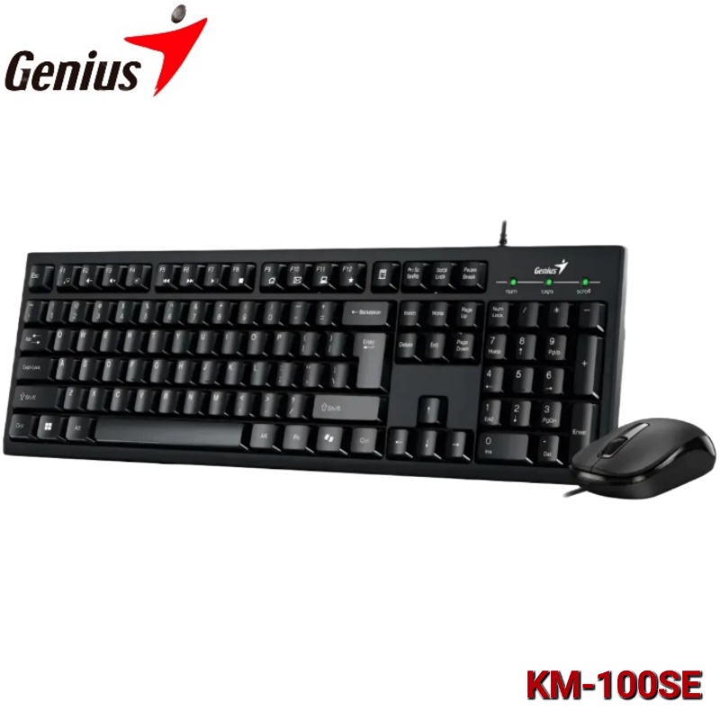 COMBO DE TECLADO CON MOUSE USB BLACK GENIUS KM-100SE
