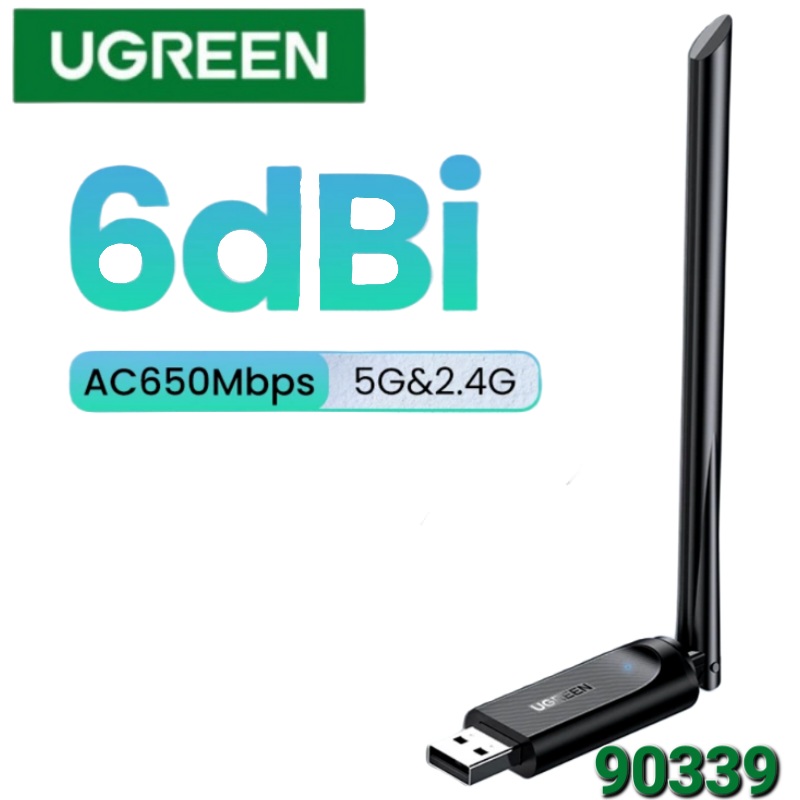 ADAPTADOR USB WIFI AC650 UGREEN