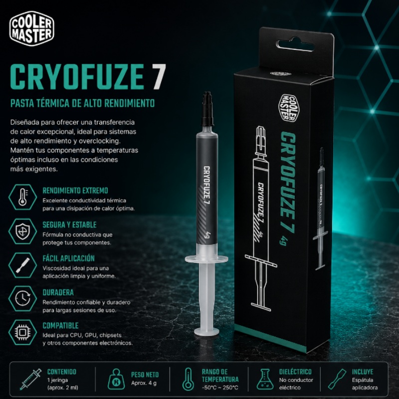 PASTA TERMICA CRYOFUZE 7 4G COOLER MASTER MGZ-NDSG-N04G-R1