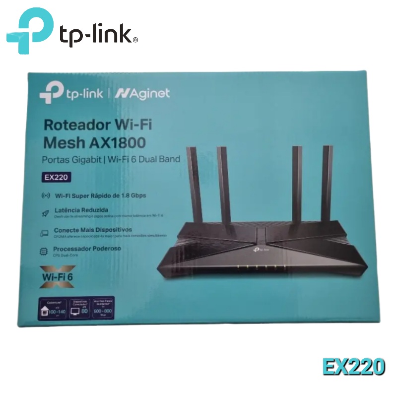 ROUTER DUAL BAND AX1800 WIFI-6 AGINET TP LINK EX220