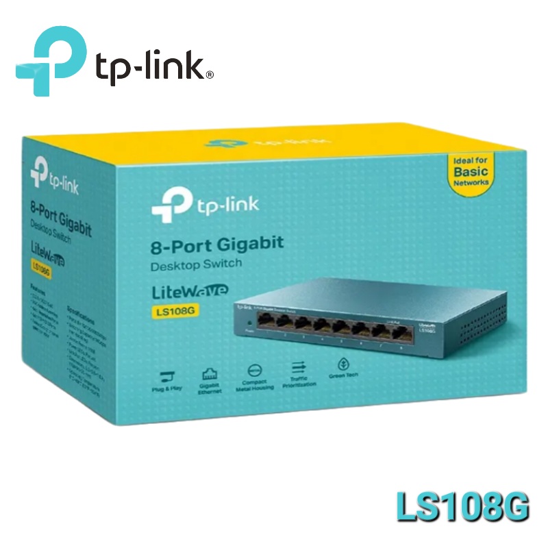 SWITCH GIGABIT 10/100/1000 8P METAL LS108G TP LINK