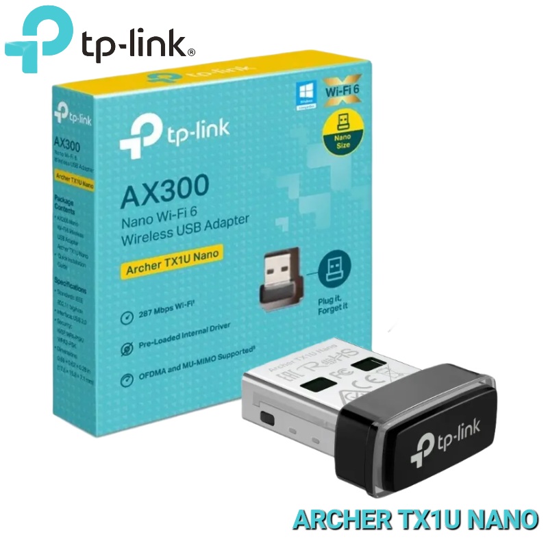 ADAPTADOR USB WIFI 6 AX300 TPLINK ARCHER TX1U NANO