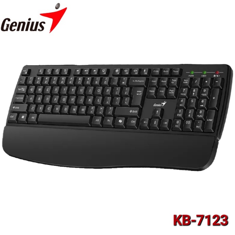 TECLADO ERGONOMICO INALAMBRICO MULTIMRDIA USB GENIUS KB-7123