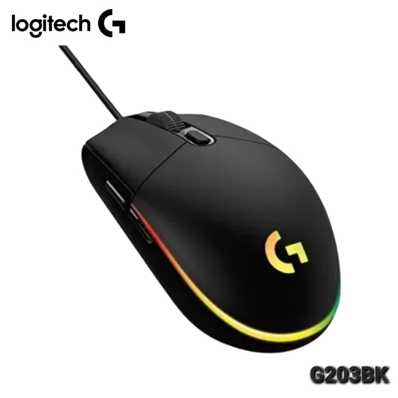 MOUSE GAMER G203 CABLE BLACK LOGITECH