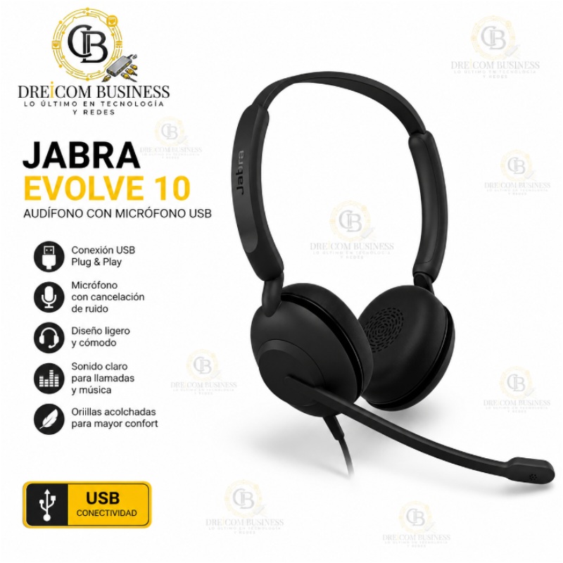 AUDIFONO CON MICROFONO USB JABRA EVOLVE 10