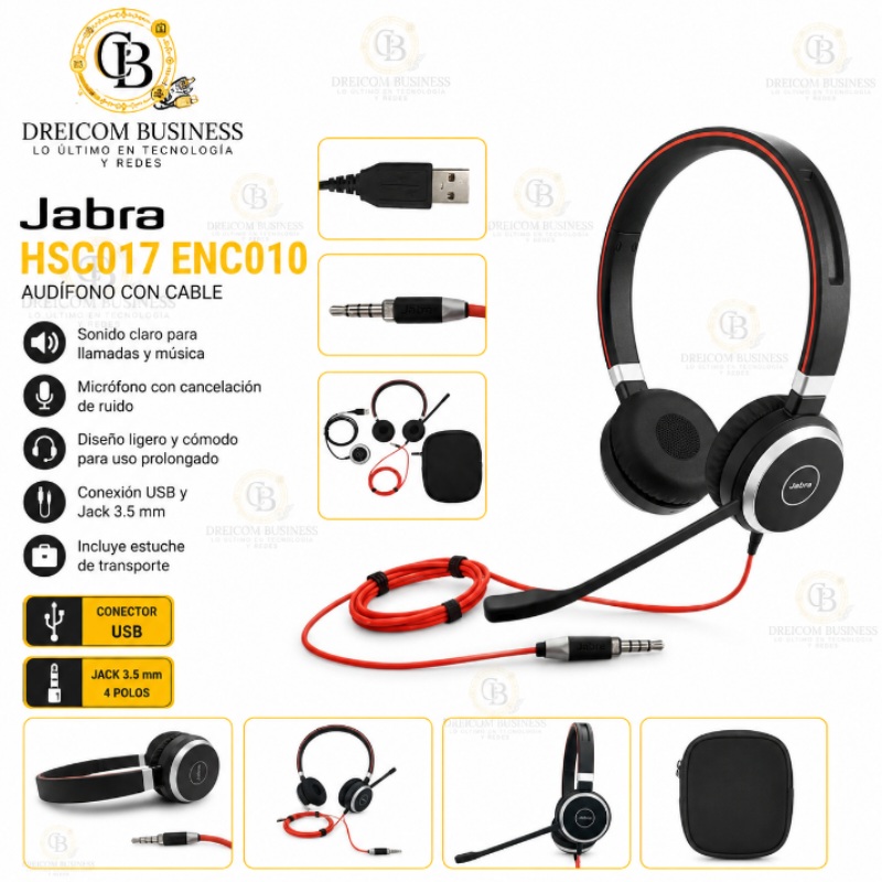 AUDIFONO CON CABLE JABRA HSC017 ENC010